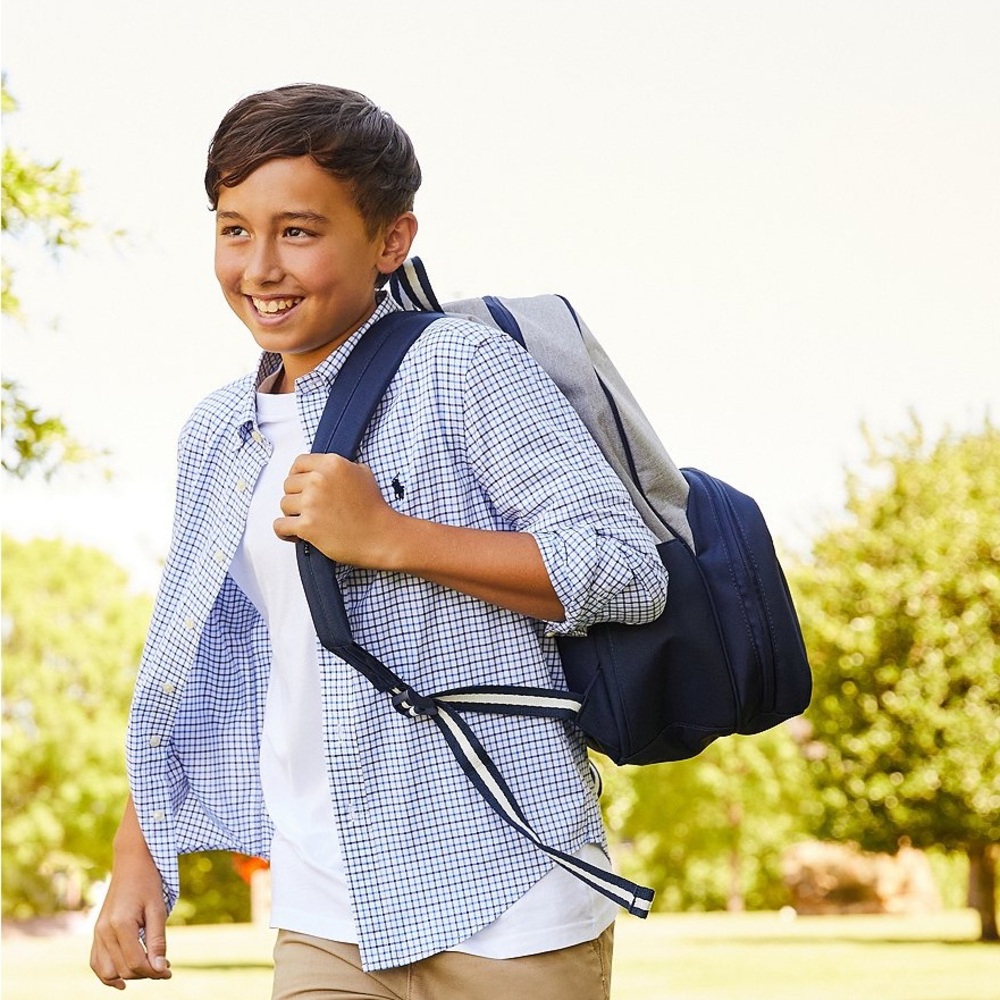 Polo Ralph Lauren New Youth Oxford Backpack, Lunchbox, and Pencil Bag Set